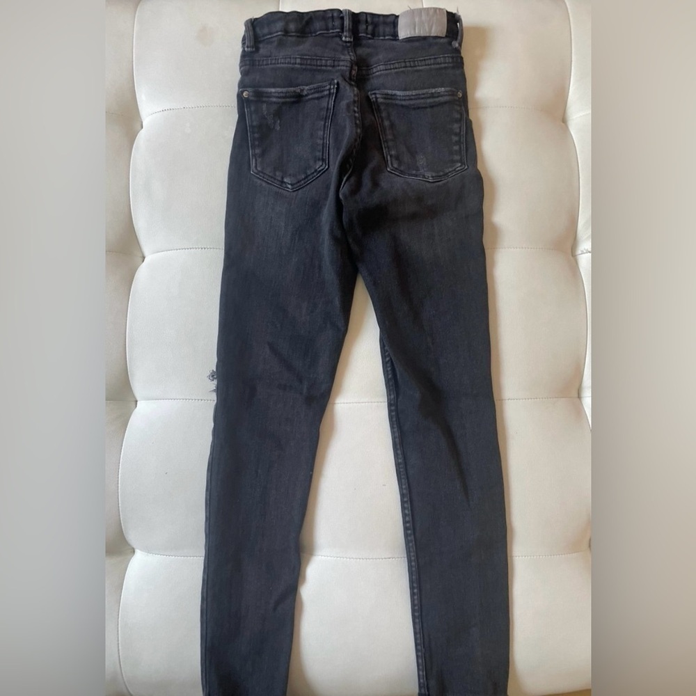Zara girls Distressed Black Denim Jeans - Picture 3 of 5